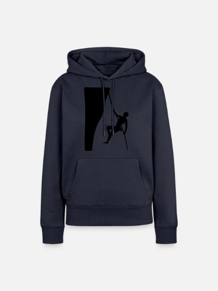 klettern, kletterin - Frauen Premium Bio Hoodie - Navy