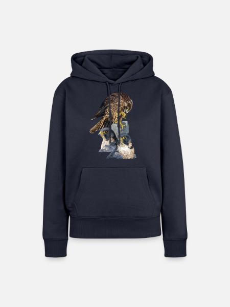 Wanderfalken - Frauen Premium Bio Hoodie - Navy