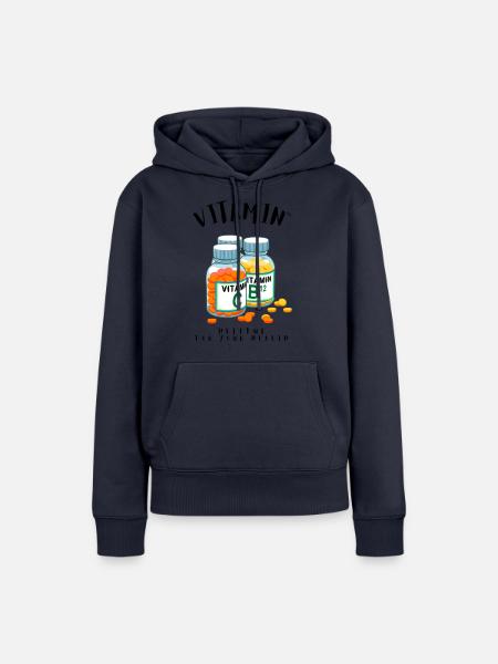 VITAMIN - Frauen Premium Bio Hoodie - Navy