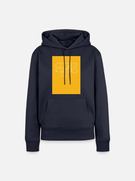 Lyon orange - Frauen Premium Bio Hoodie - Navy