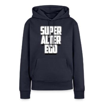 Super Alter Ego | Farben änderbar - Frauen Premium Bio Hoodie - Navy - Vorne - Julia (174cm)