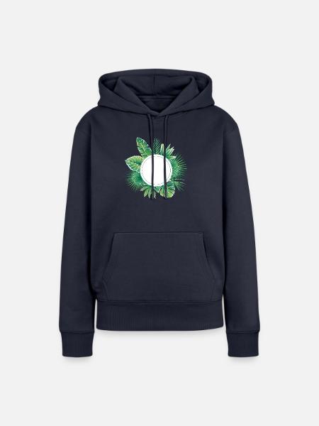 tropisches Design - Frauen Premium Bio Hoodie - Navy