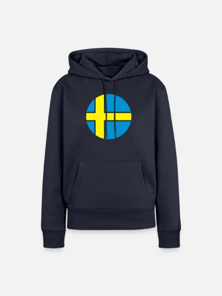 schweden_rund_50 - Frauen Premium Bio Hoodie - Navy