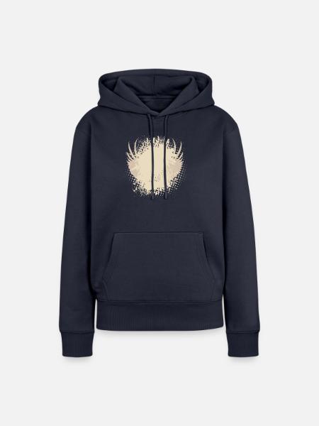 Vector background de - Frauen Premium Bio Hoodie - Navy