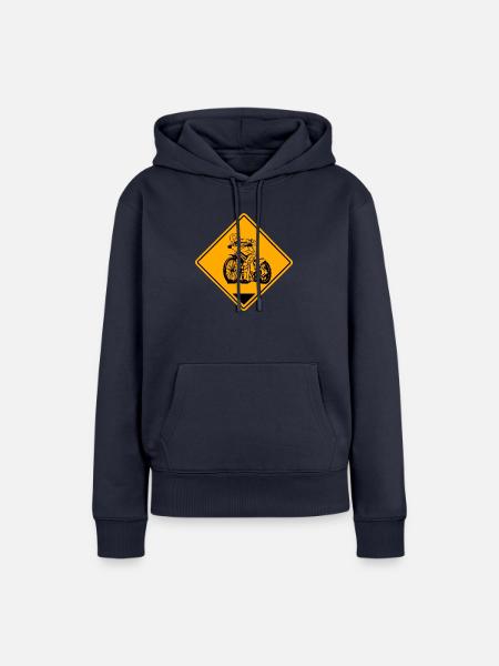 Speedway Road Sign - Frauen Premium Bio Hoodie - Navy