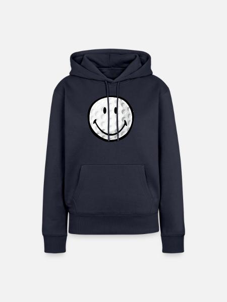 Smiley Golf Ball - Frauen Premium Bio Hoodie - Navy