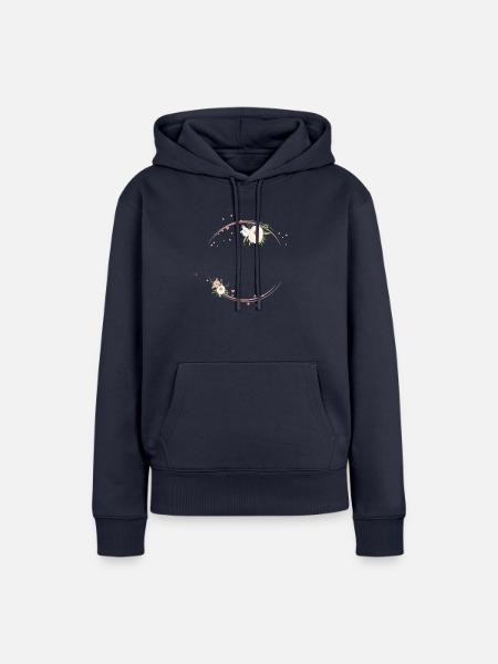 flower circle - Frauen Premium Bio Hoodie - Navy