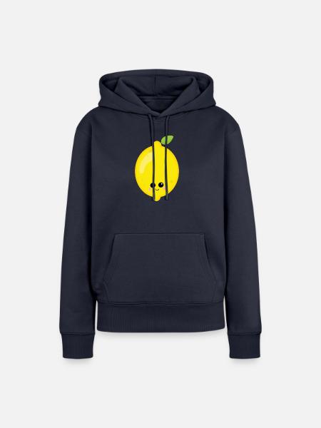 Zitrone - Frauen Premium Bio Hoodie - Navy