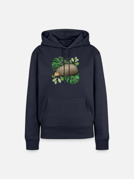 Igel - Frauen Premium Bio Hoodie - Navy