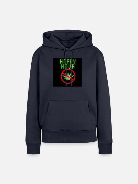 High Drogen spass schwarz - Frauen Premium Bio Hoodie - Navy