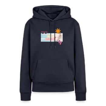 Hallo Sommer, Hallo Sommer - Frauen Premium Bio Hoodie - Navy - Vorne - Julia (174cm)