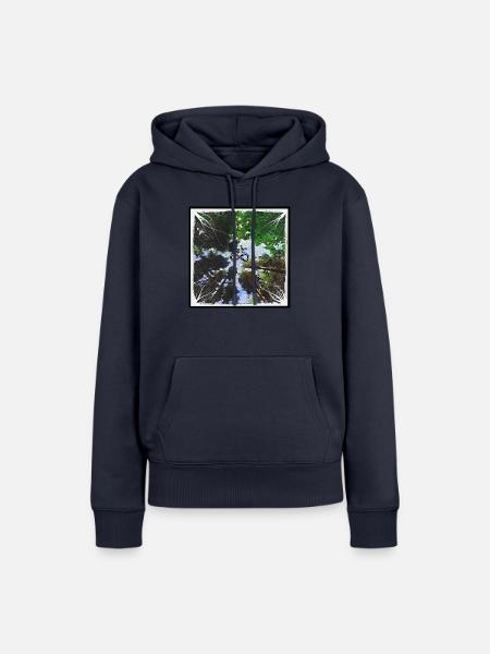 Infinity-Wald - Frauen Premium Bio Hoodie - Navy