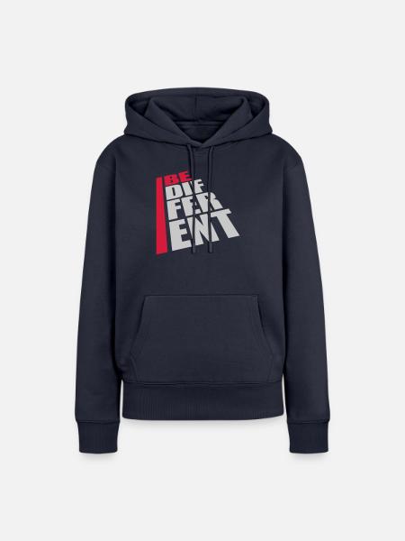 Be different Logo Design - Frauen Premium Bio Hoodie - Navy
