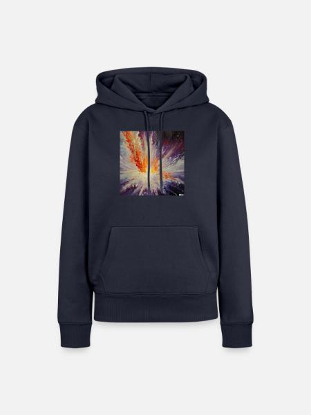 Explosion eines Sterns - Frauen Premium Bio Hoodie - Navy