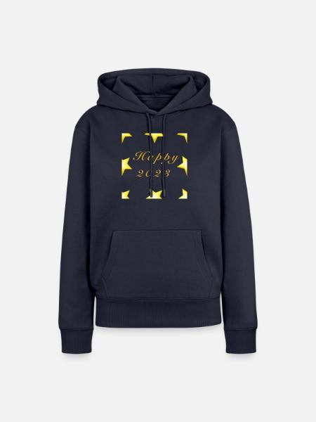 Happy 2023-ByRino - Frauen Premium Bio Hoodie - Navy