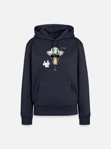 Koala am Mic - Frauen Premium Bio Hoodie - Navy