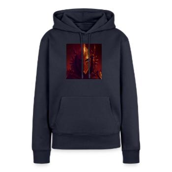 Armored Knight - Frauen Premium Bio Hoodie - Navy - Vorne - Julia (174cm)