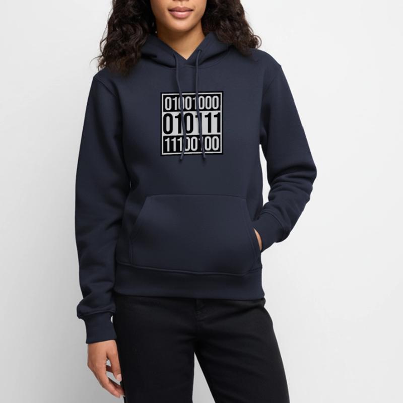 Binary Code Program Language Women’s Premium Organic Hoodie
