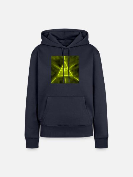 HÖCHSTES GELB SEIN - Frauen Premium Bio Hoodie - Navy