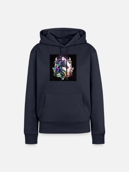 Mystischer Drache - Frauen Premium Bio Hoodie - Navy