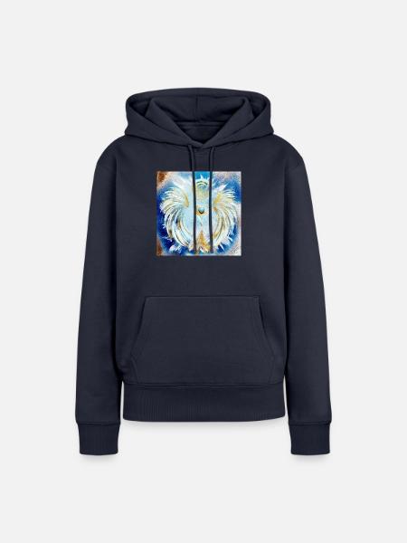 Herzengel Reichtums Bewusstsein - Frauen Premium Bio Hoodie - Navy