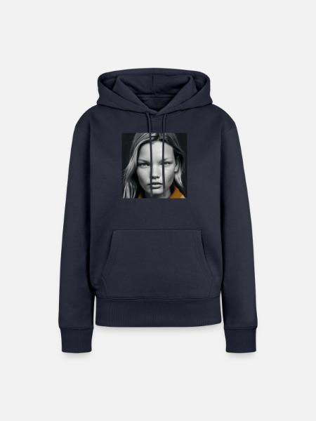 Kate M als Mädchen - Frauen Premium Bio Hoodie - Navy