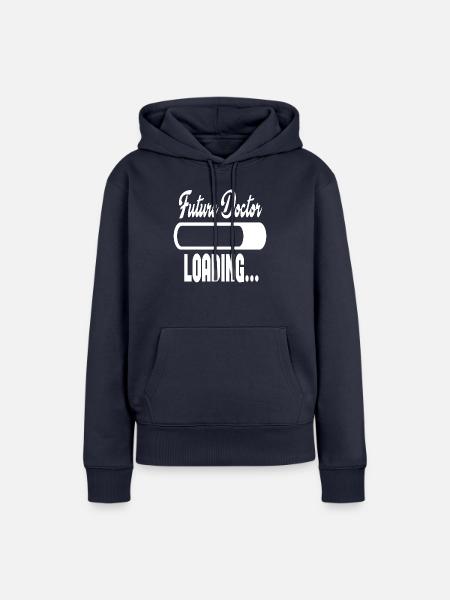 Future Doctor Loading... - Frauen Premium Bio Hoodie - Navy