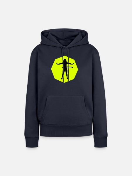 HulaHoop Fitness - Frauen Premium Bio Hoodie - Navy