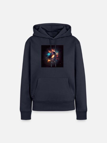 Kosmisches Universum Nr. 1 - Frauen Premium Bio Hoodie - Navy