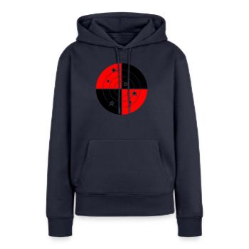 fadenkreuz schuss - Frauen Premium Bio Hoodie - Navy - Vorne - Julia (174cm)