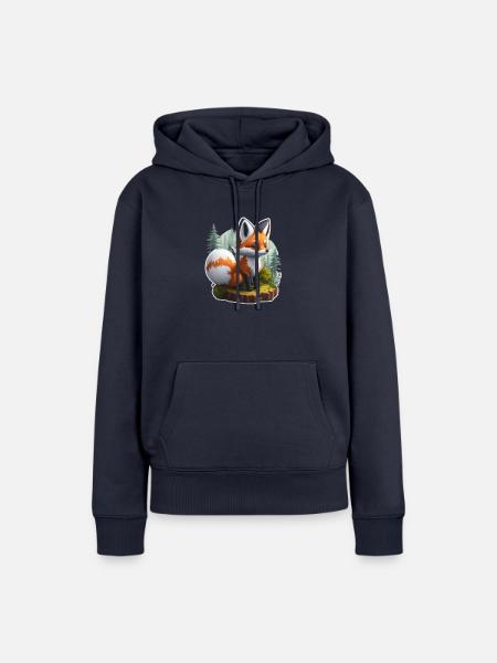 Kleiner Fuchs - Frauen Premium Bio Hoodie - Navy