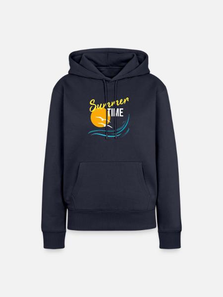 Summertime - Frauen Premium Bio Hoodie - Navy