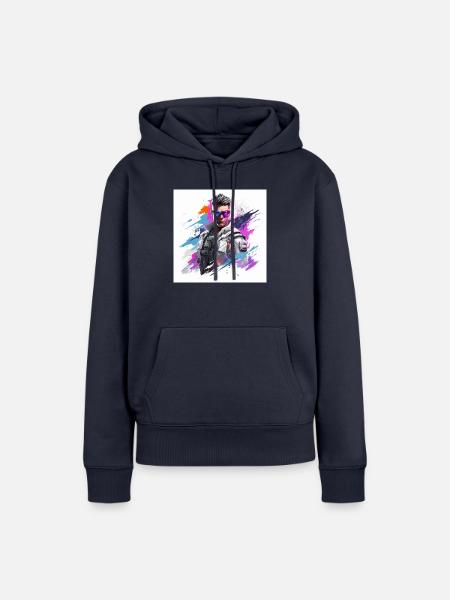 gaming art - Frauen Premium Bio Hoodie - Navy