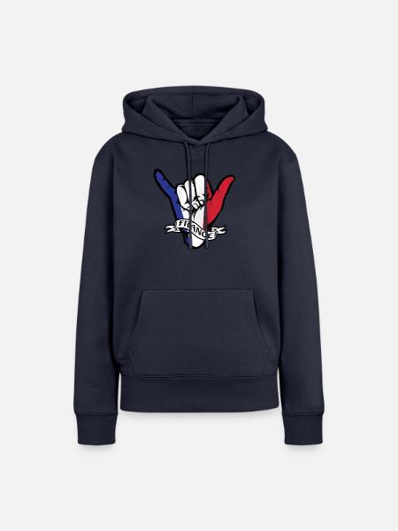 France Shaka - Frauen Premium Bio Hoodie - Navy