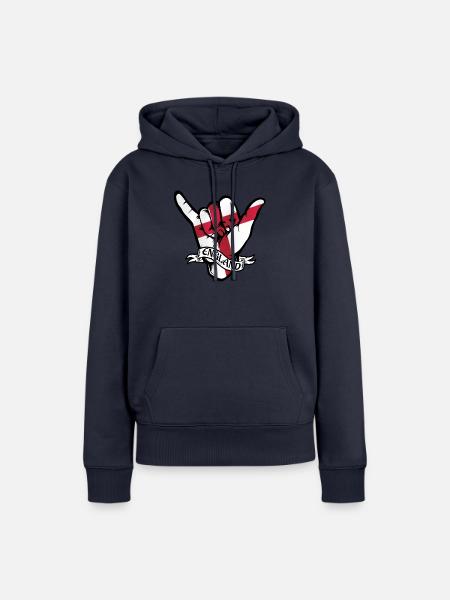 England Shaka - Frauen Premium Bio Hoodie - Navy