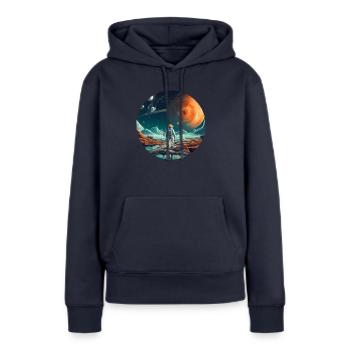 Spaceman um All, Astronauten Geschenk - Frauen Premium Bio Hoodie - Navy - Vorne - Julia (174cm)