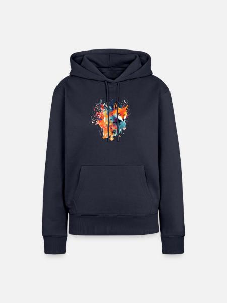 Jou der Phönixfuchs - Frauen Premium Bio Hoodie - Navy