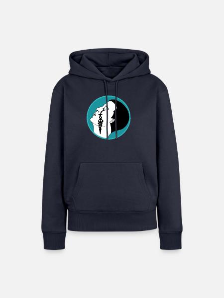 Träne der Zeit - Frauen Premium Bio Hoodie - Navy