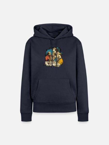 Schachwissenschaft - Frauen Premium Bio Hoodie - Navy