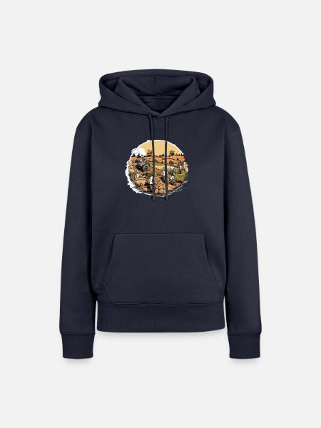 Alte Feldarbeit - Frauen Premium Bio Hoodie - Navy