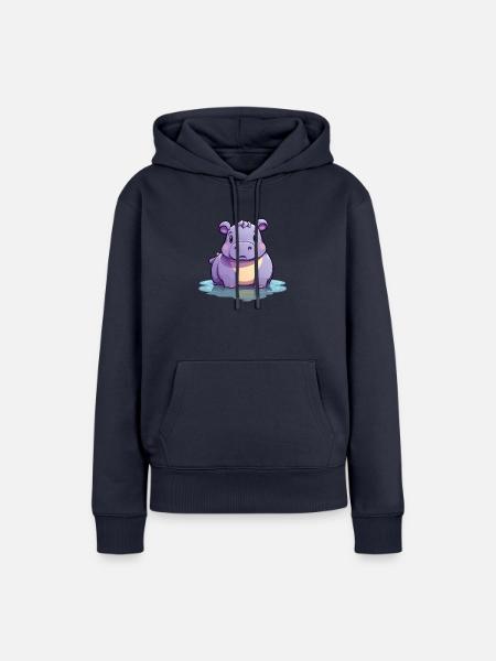 Flusspferd - Frauen Premium Bio Hoodie - Navy