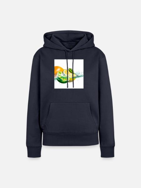 Zitrusfrüchte Splash - Frauen Premium Bio Hoodie - Navy
