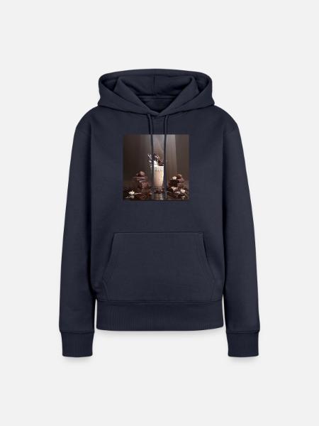 Heiße Schokolade - Frauen Premium Bio Hoodie - Navy