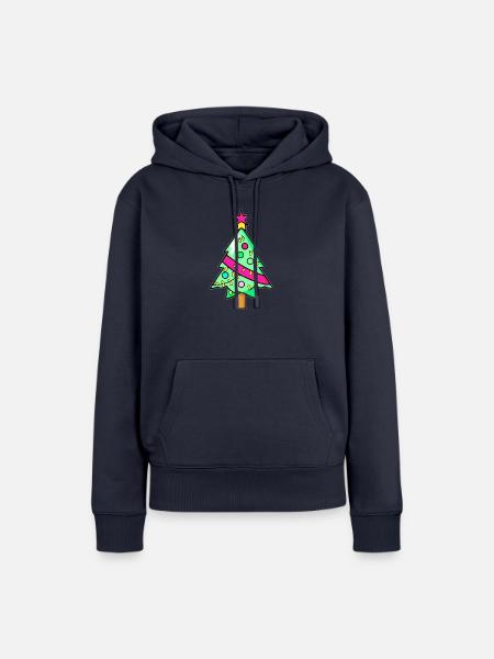 Weihnachtsbäume - Frauen Premium Bio Hoodie - Navy