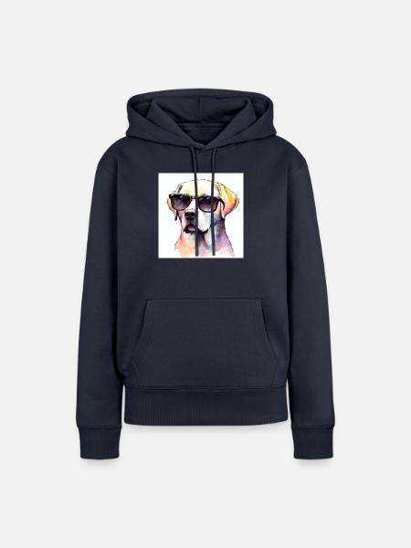 Cool Retriever - Frauen Premium Bio Hoodie - Navy