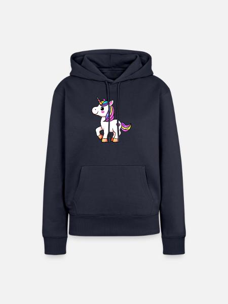 Einhorn Fabeltier Mädchen Einhörner - Frauen Premium Bio Hoodie - Navy