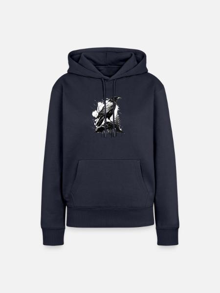 Krähe - Frauen Premium Bio Hoodie - Navy