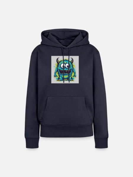 monster - Frauen Premium Bio Hoodie - Navy