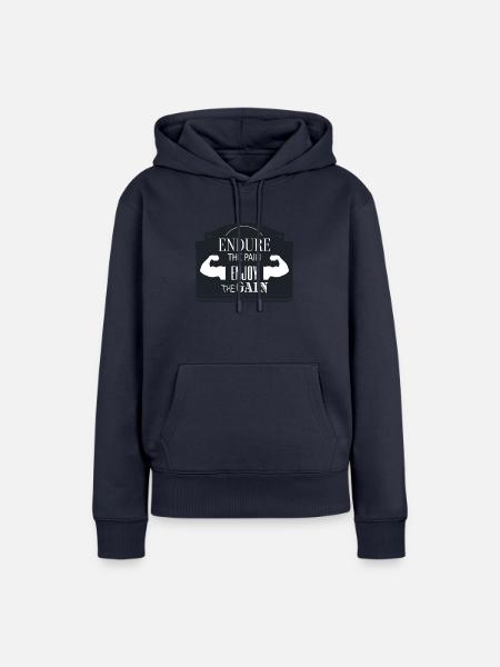 gym lover - Frauen Premium Bio Hoodie - Navy