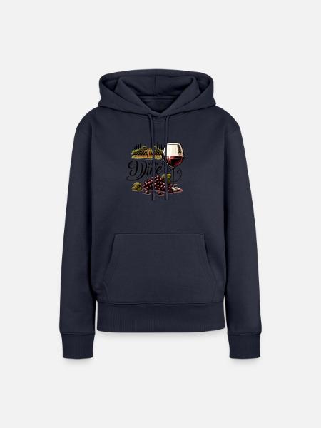 Wine and Dine - Frauen Premium Bio Hoodie - Navy